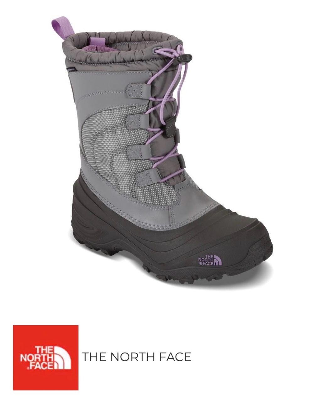 The North Face Kids Gray & Purple Insulated Snow Boot